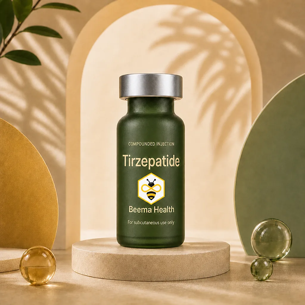 Beema Health compounded tirzepatide injection vial