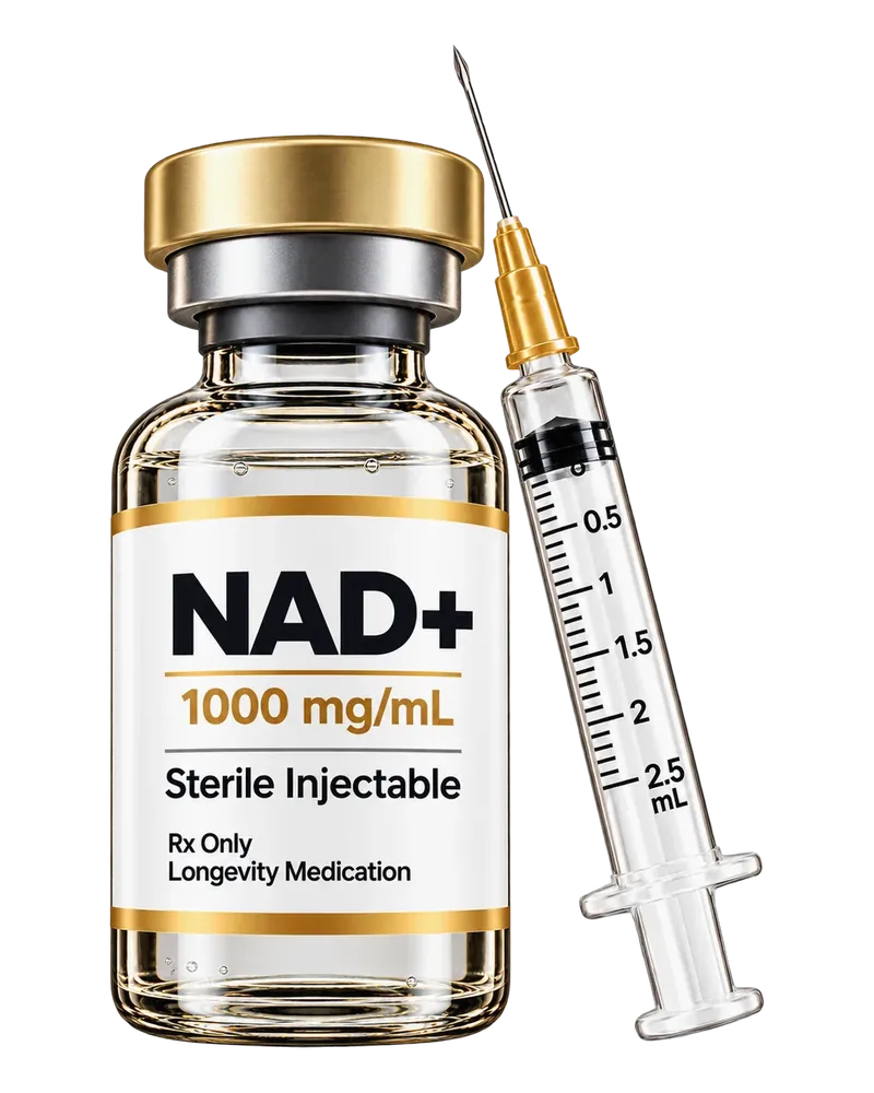 Vial of Beema Health compounded NAD+ injection